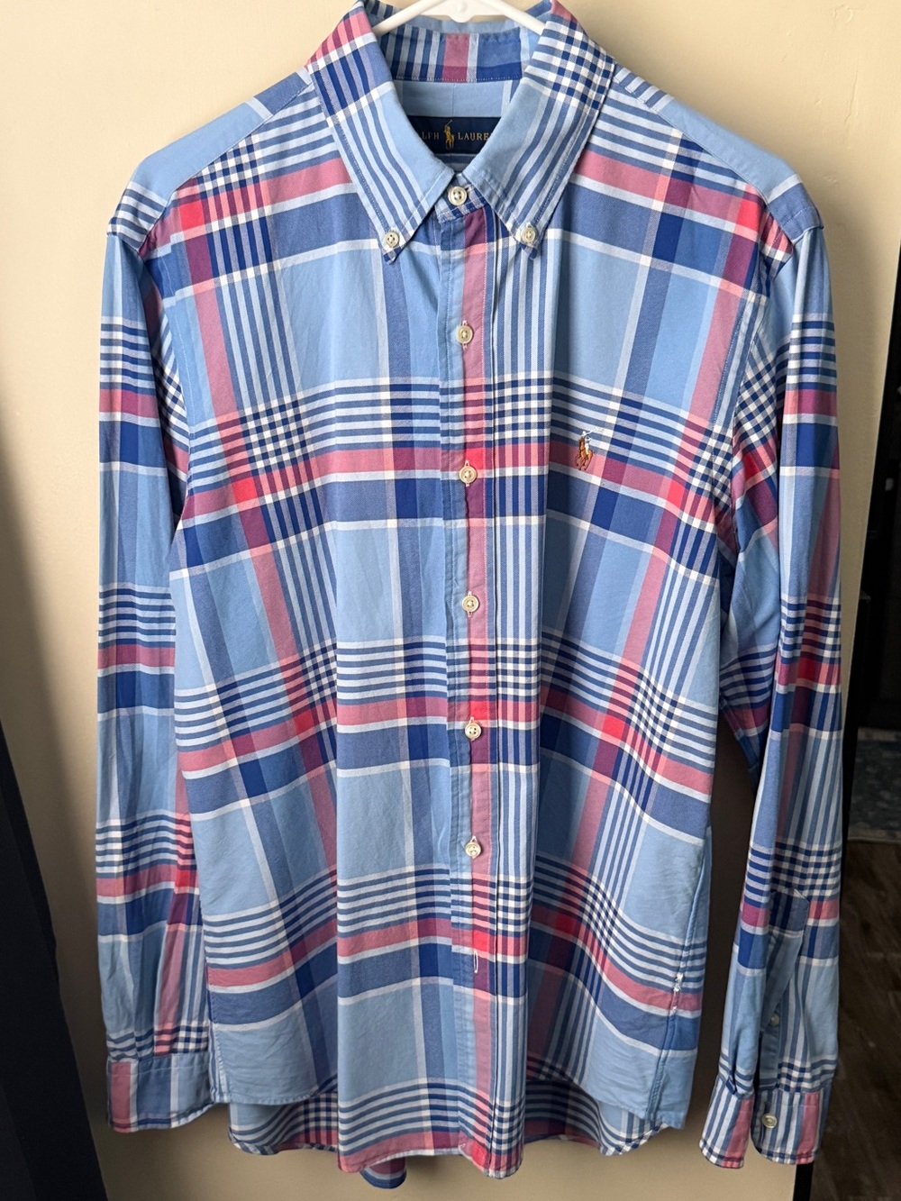 Ralph Lauren Light Blue & Pink Plaid Button-Down Shirt